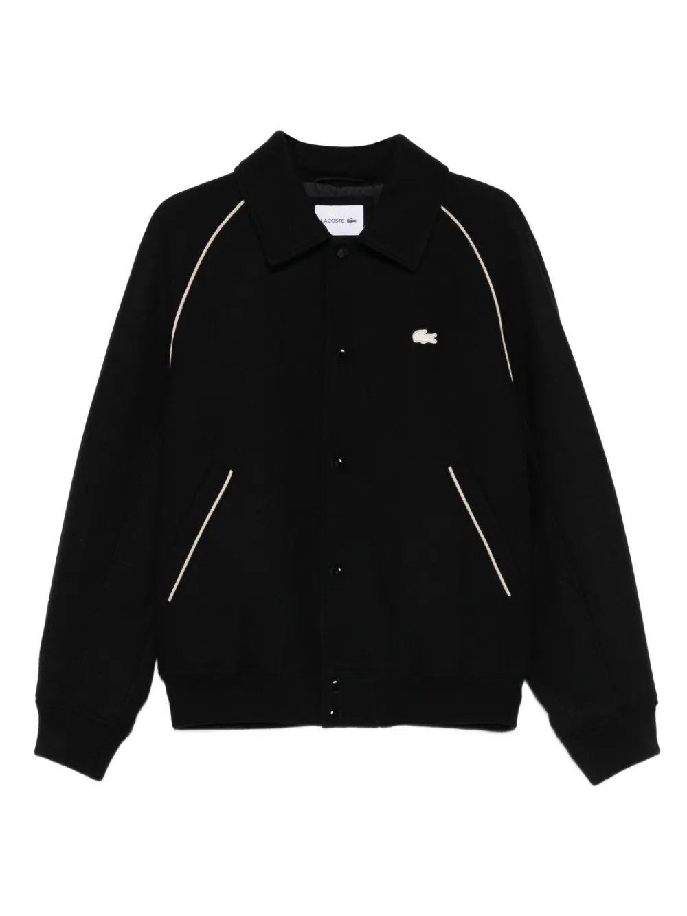 Lacoste buttoned trim-detail bomber jacket | negro | Image 1
