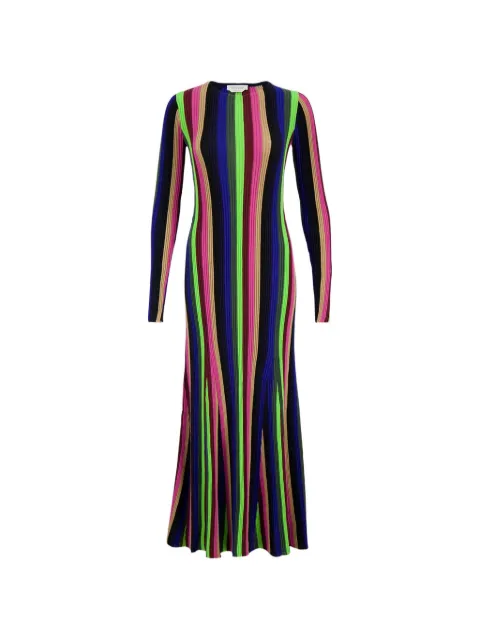 Gabriela Hearst striped-pattern long-sleeve dress