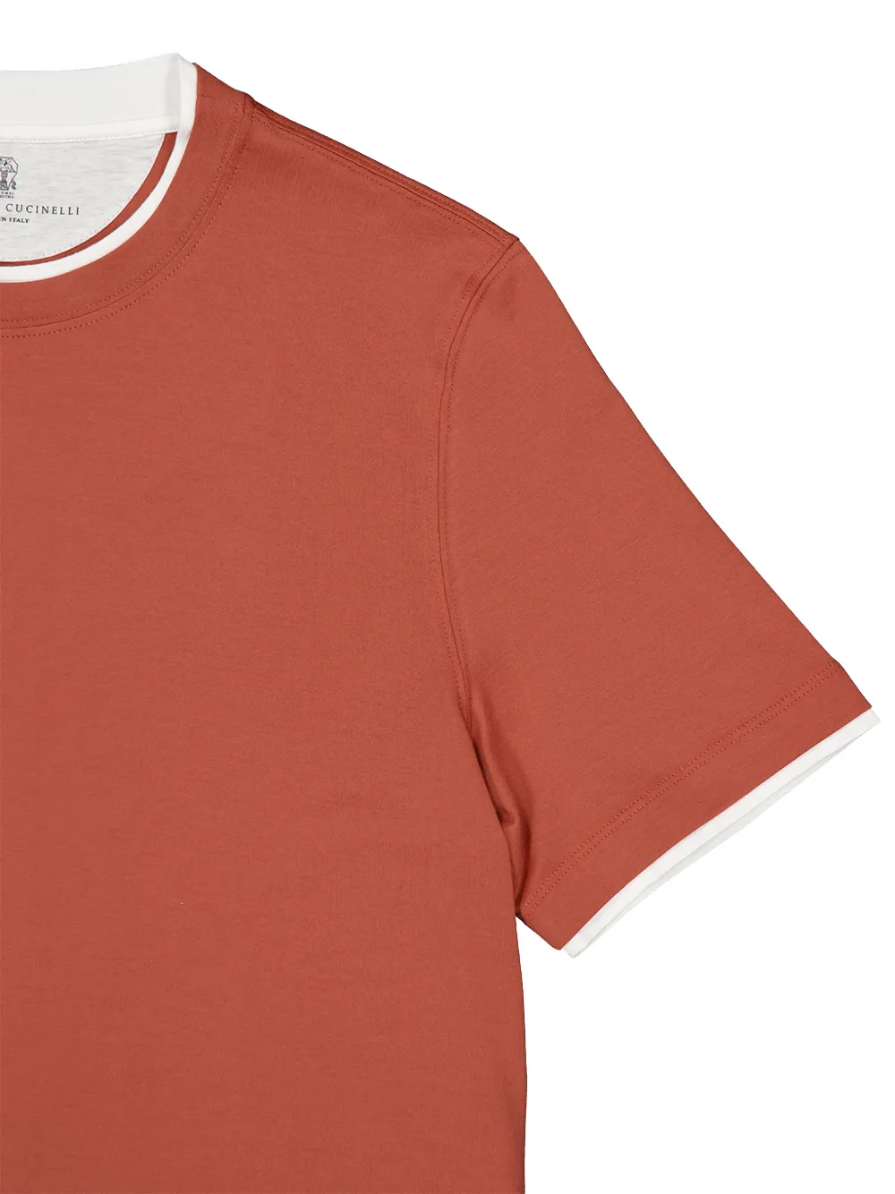 Brunello Cucinelli T-shirt met ronde hals Oranje