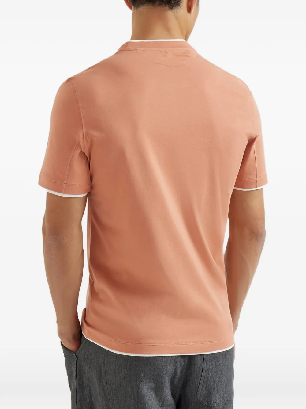 Brunello Cucinelli T-shirt met ronde hals Oranje