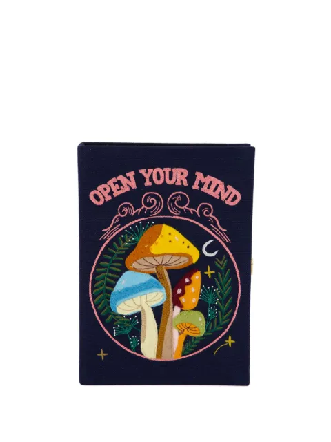 Olympia Le-Tan mini mushroom-embroidered book clutch
