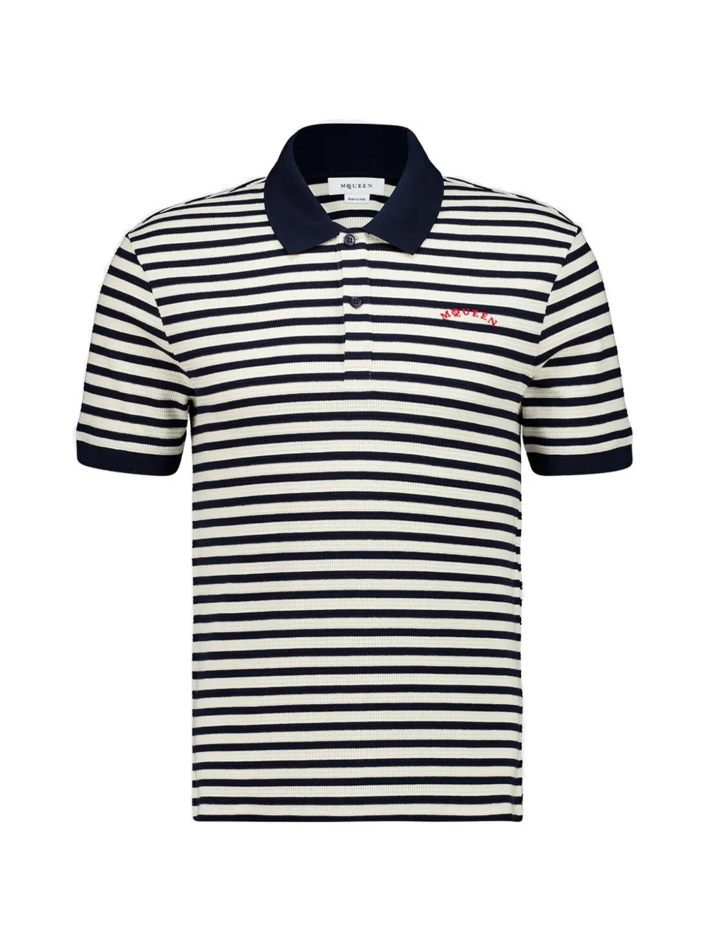 Alexander McQueen striped polo shirt - Bianco