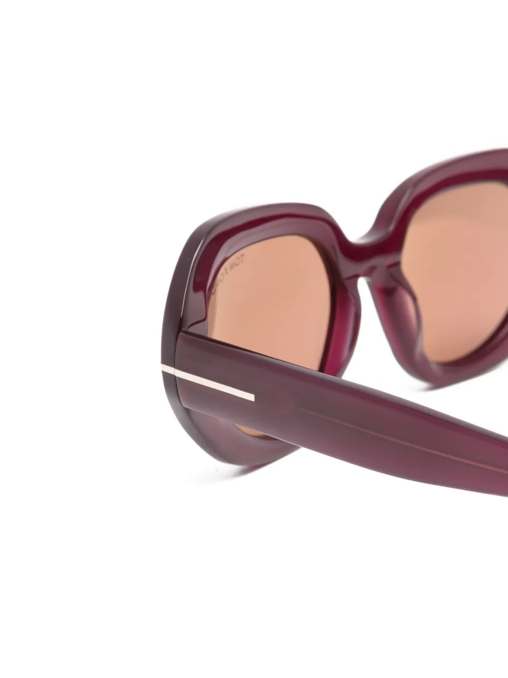TOM FORD Eyewear Apex02 zonnebril met geometrisch montuur Rood