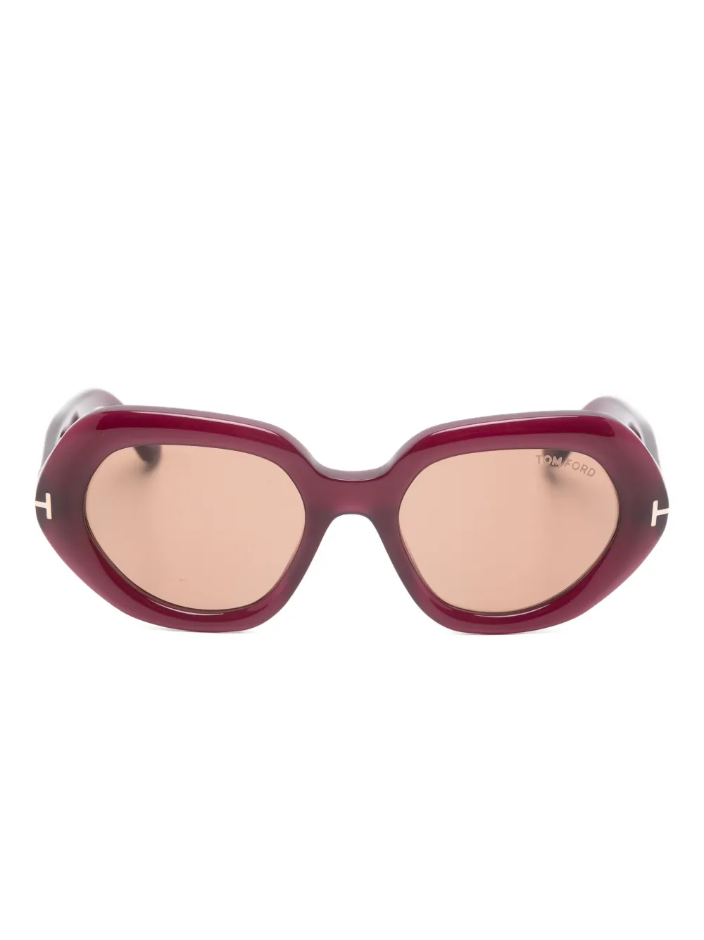 TOM FORD Eyewear Occhiali da sole April-02 con montatura geometrica - Rosso