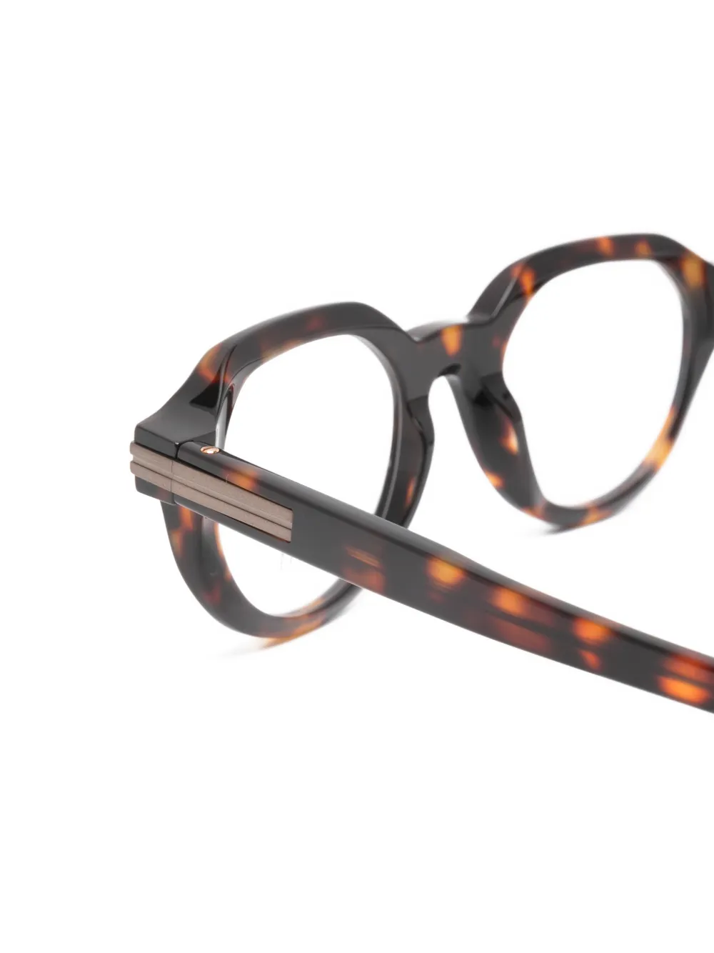  Zegna Round-frame Glasses - Brown 
