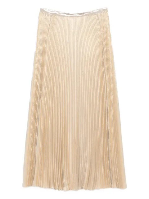 JOSEPH Essai lamé pleated midi skirt