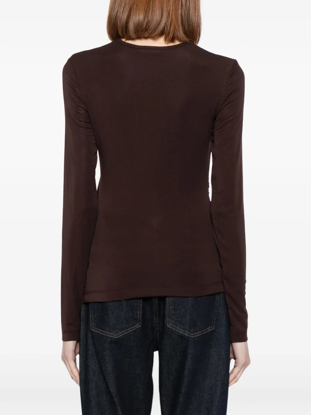 Agolde Twist Eve T-shirt In Brown