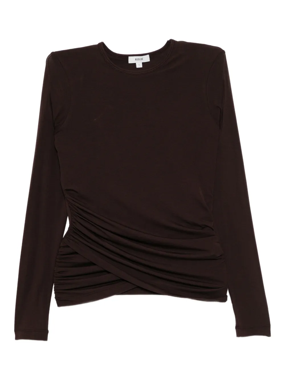 Agolde Twist Eve T-shirt In Brown