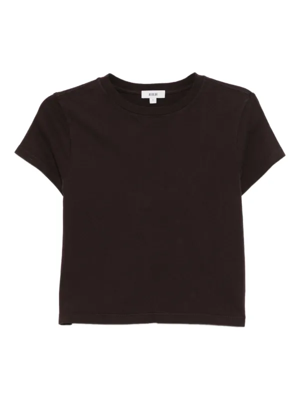 Agolde Adine Shrunken T-shirt in Brown