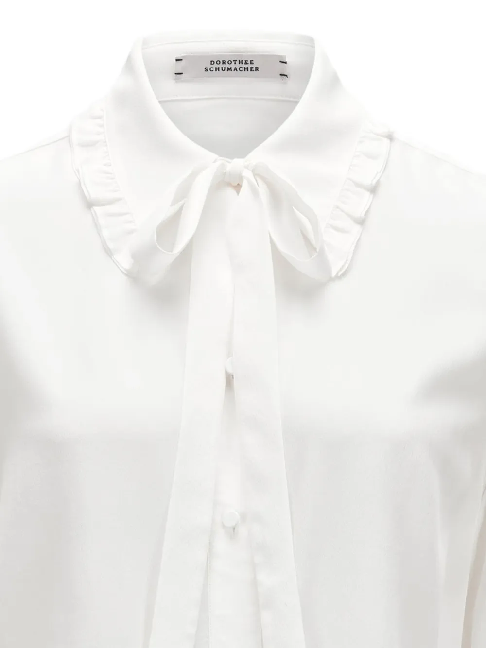 Dorothee Schumacher Soft Vibes blouse met ruches Wit