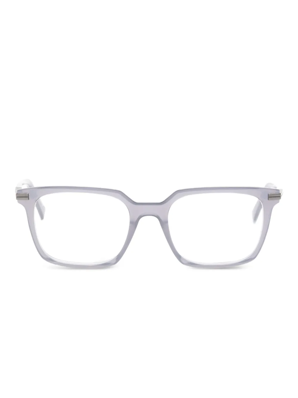 Zegna rectangle-frame glasses | Grey | Image 1