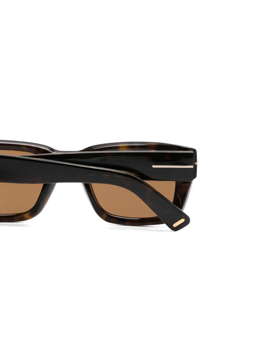 TOM FORD Eyewear Icon zonnebril met rechthoekig montuur Bruin