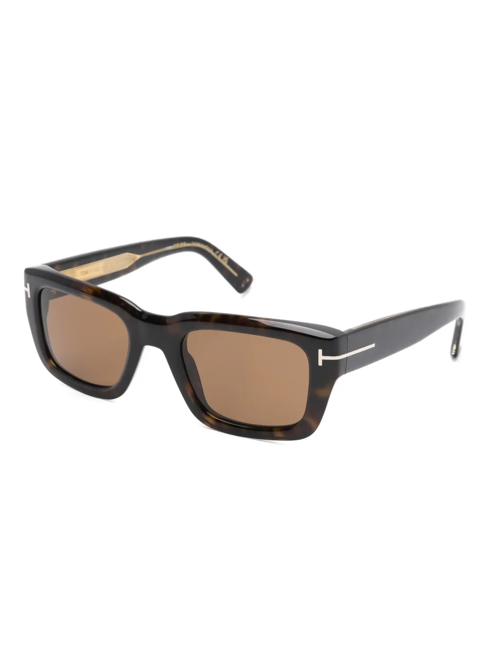 TOM FORD Eyewear Icon zonnebril met rechthoekig montuur Bruin