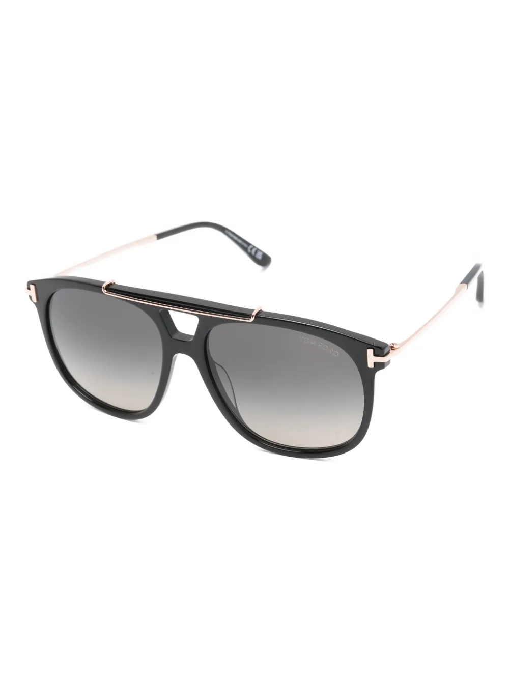 TOM FORD Eyewear Sam zonnebril met geometrisch montuur - Zwart