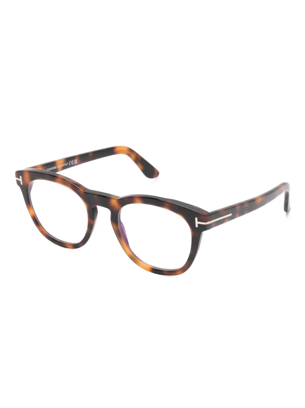 TOM FORD Eyewear Bril met rond montuur Bruin