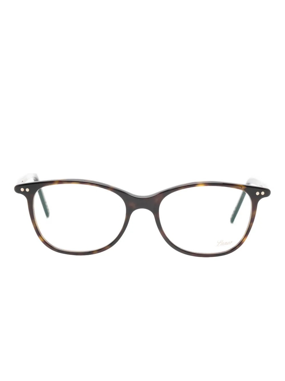 Lunor geometric-frame glasses | Brown | Image 1