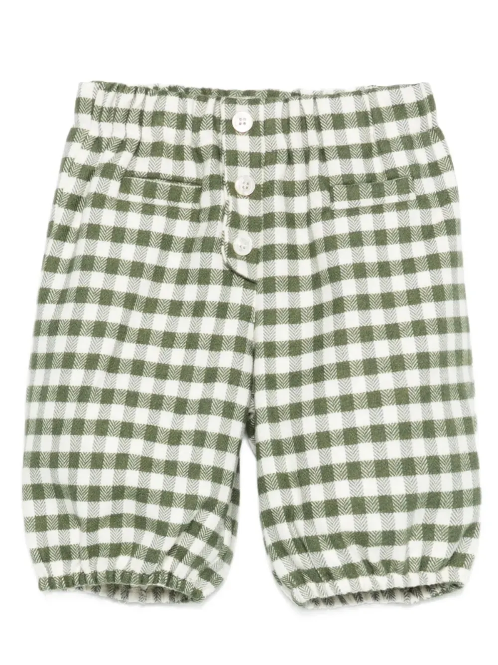 La Stupenderia Gingham button shorts | Green | Image 1