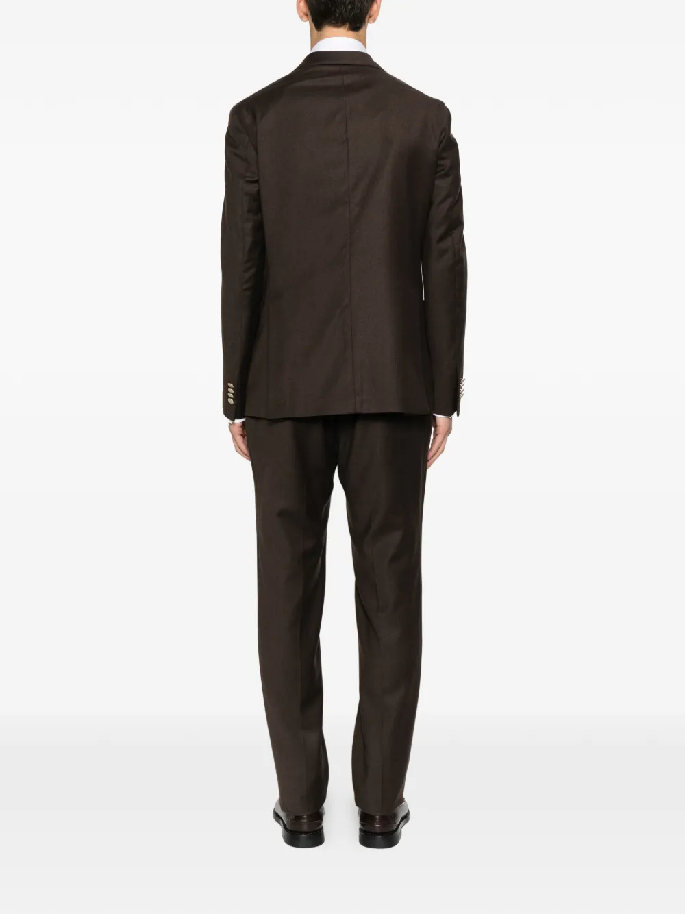 Luigi Bianchi Mantova Double-breasted Suit In Brown