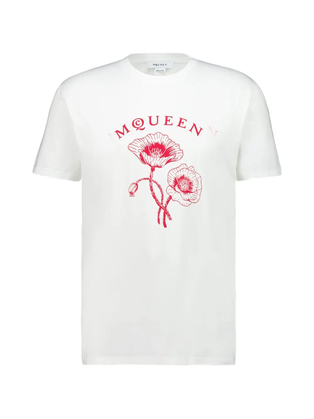 Alexander McQueen poppy cotton T-shirt – White Alexander McQueen poppy cotton T-shirt – White