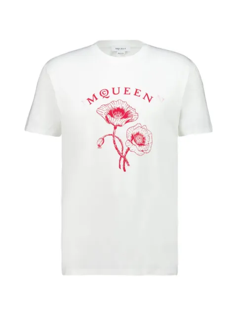 Alexander McQueen poppy cotton T-shirt