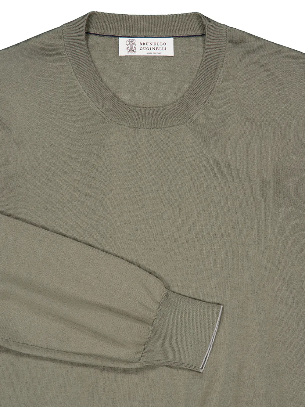 Brunello Cucinelli Trui met ronde hals Groen