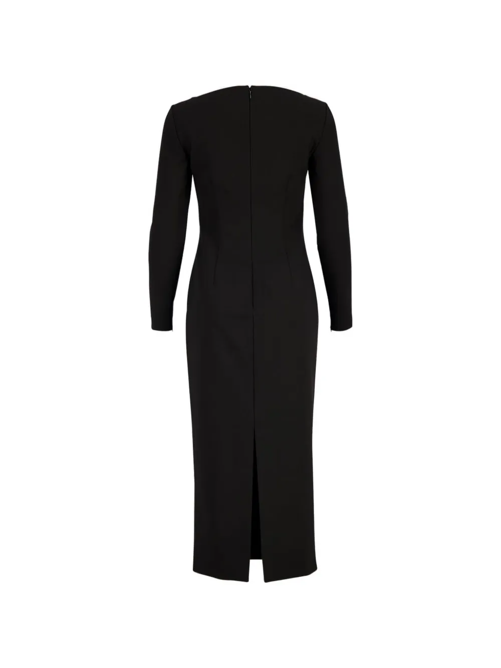 Roland Mouret twist-detail long-sleeve dress - Zwart
