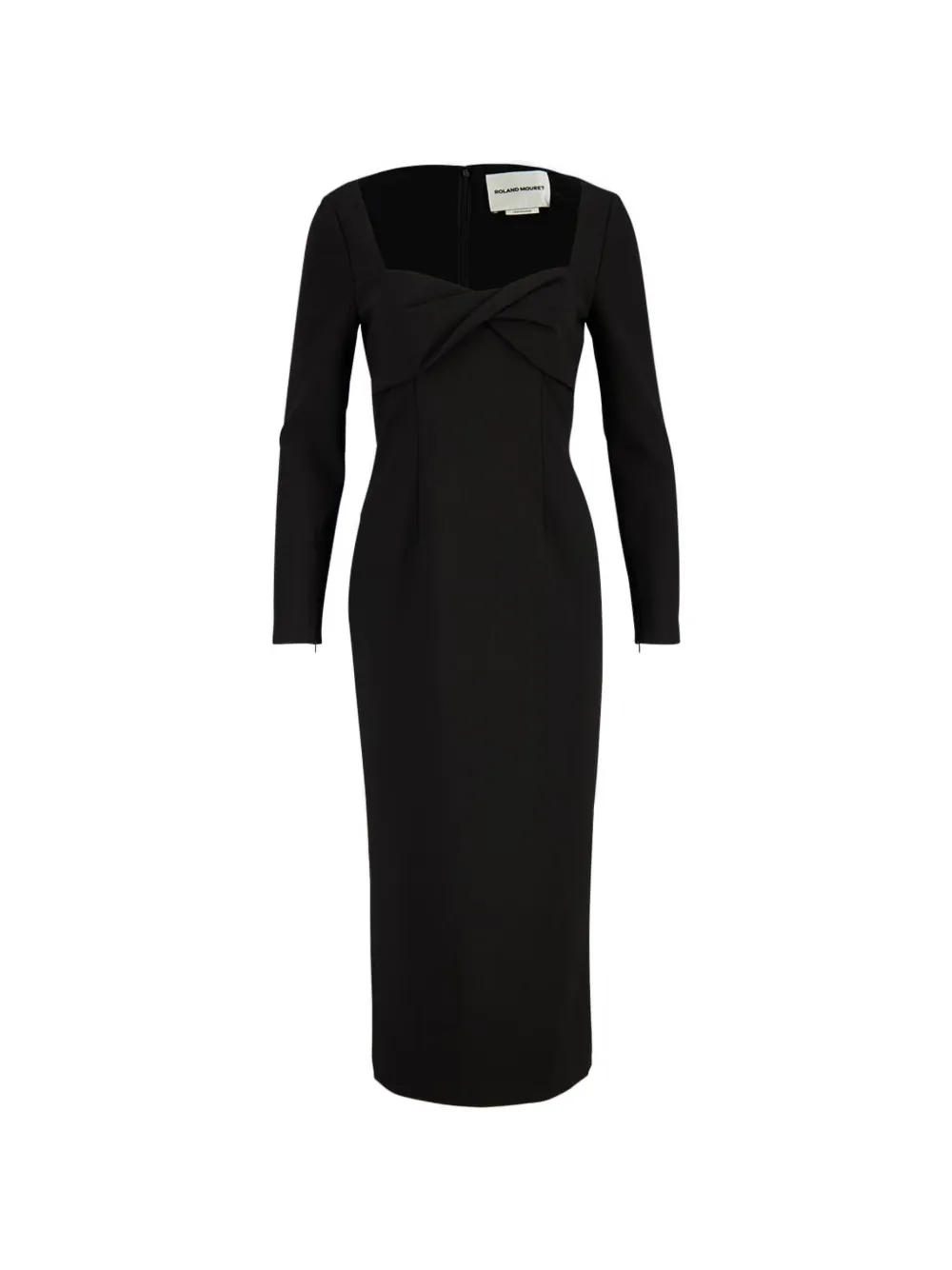 Roland Mouret twist-detail long-sleeve dress - Nero