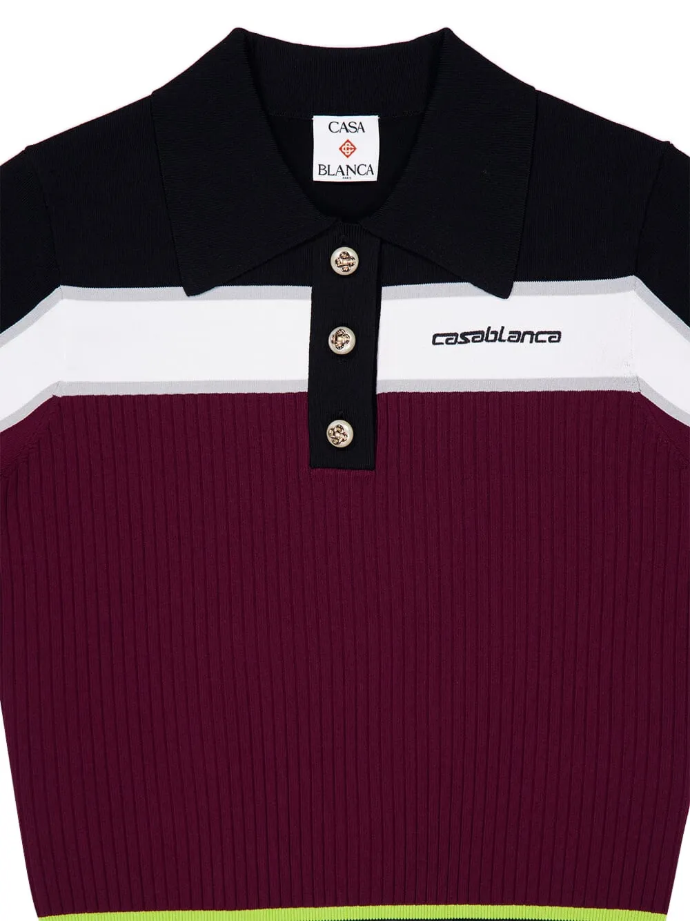 Casablanca Poloshirt met gestreept-detail Rood