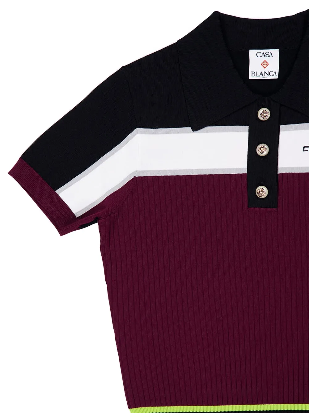 Casablanca Poloshirt met gestreept-detail Rood
