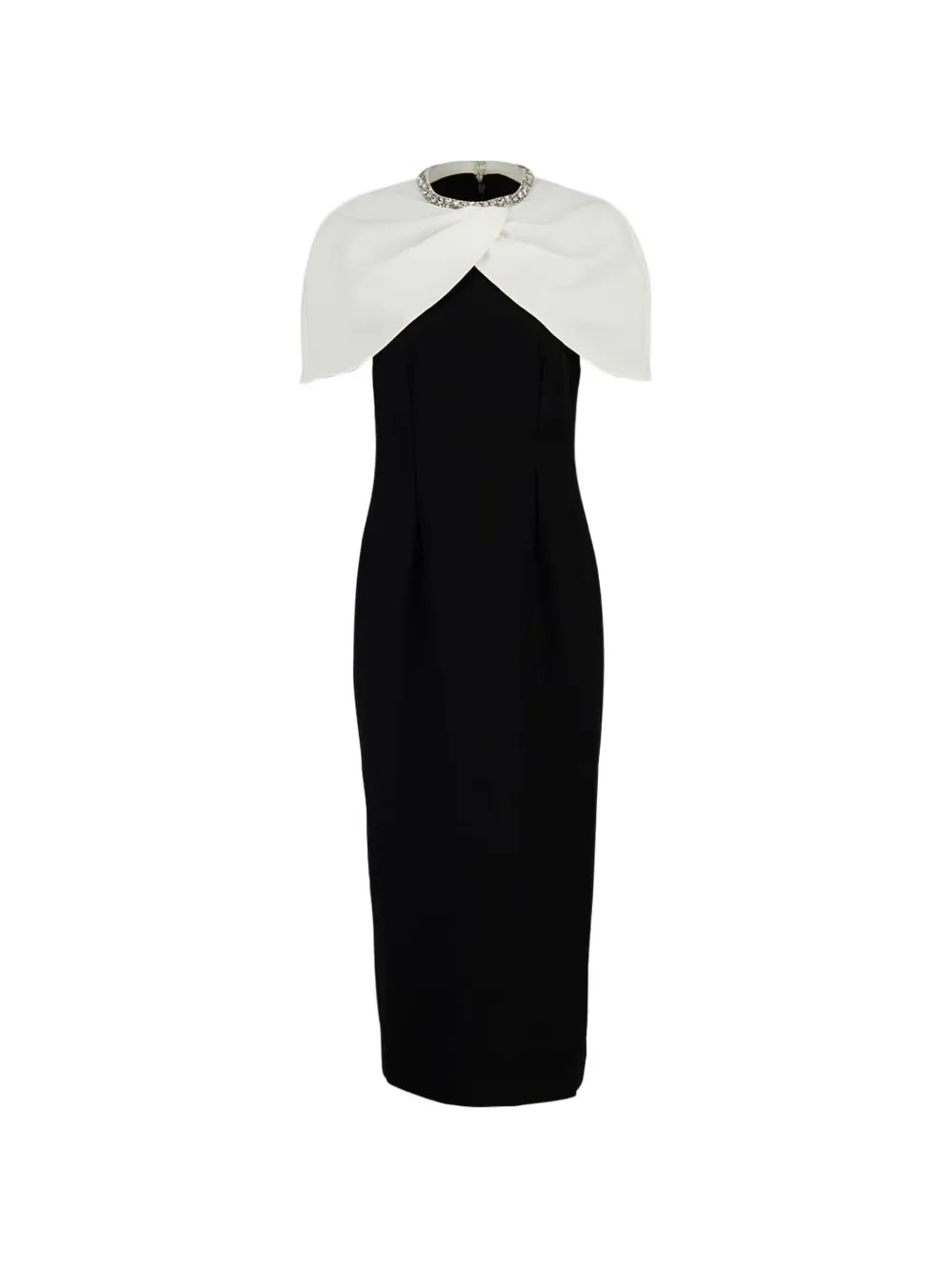 Roland Mouret crystal-trim midi dress - Schwarz