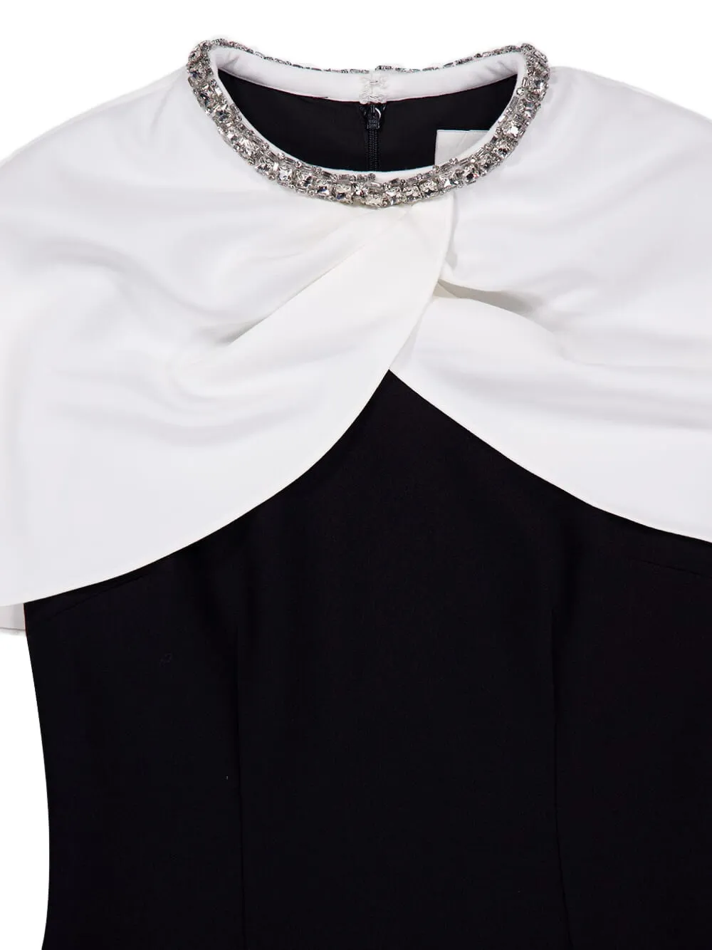 Roland Mouret Midi-jurk met kristallen afwerking Zwart