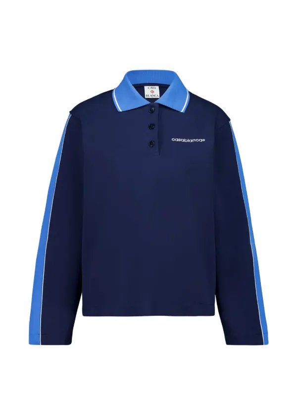 Casablanca Logo-detail Polo Shirt in Blue