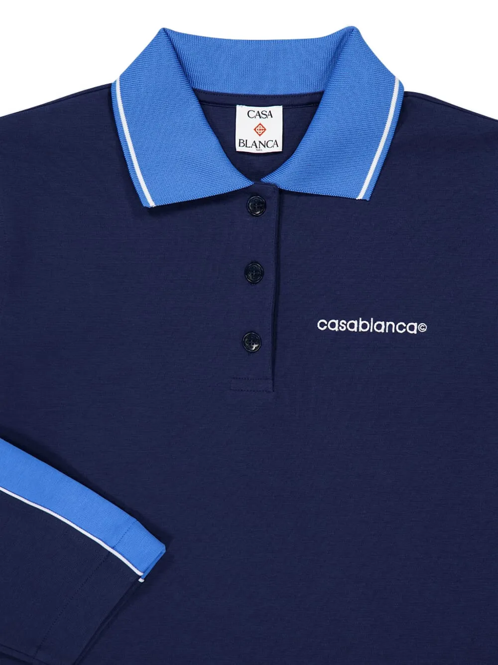 Casablanca Poloshirt met logo Blauw