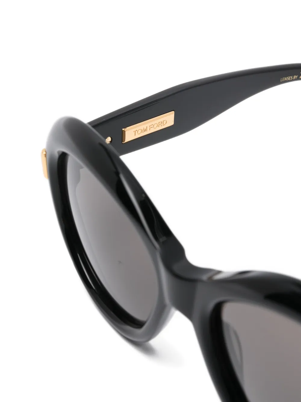 TOM FORD Eyewear Icon zonnebril met ovalen montuur Zwart