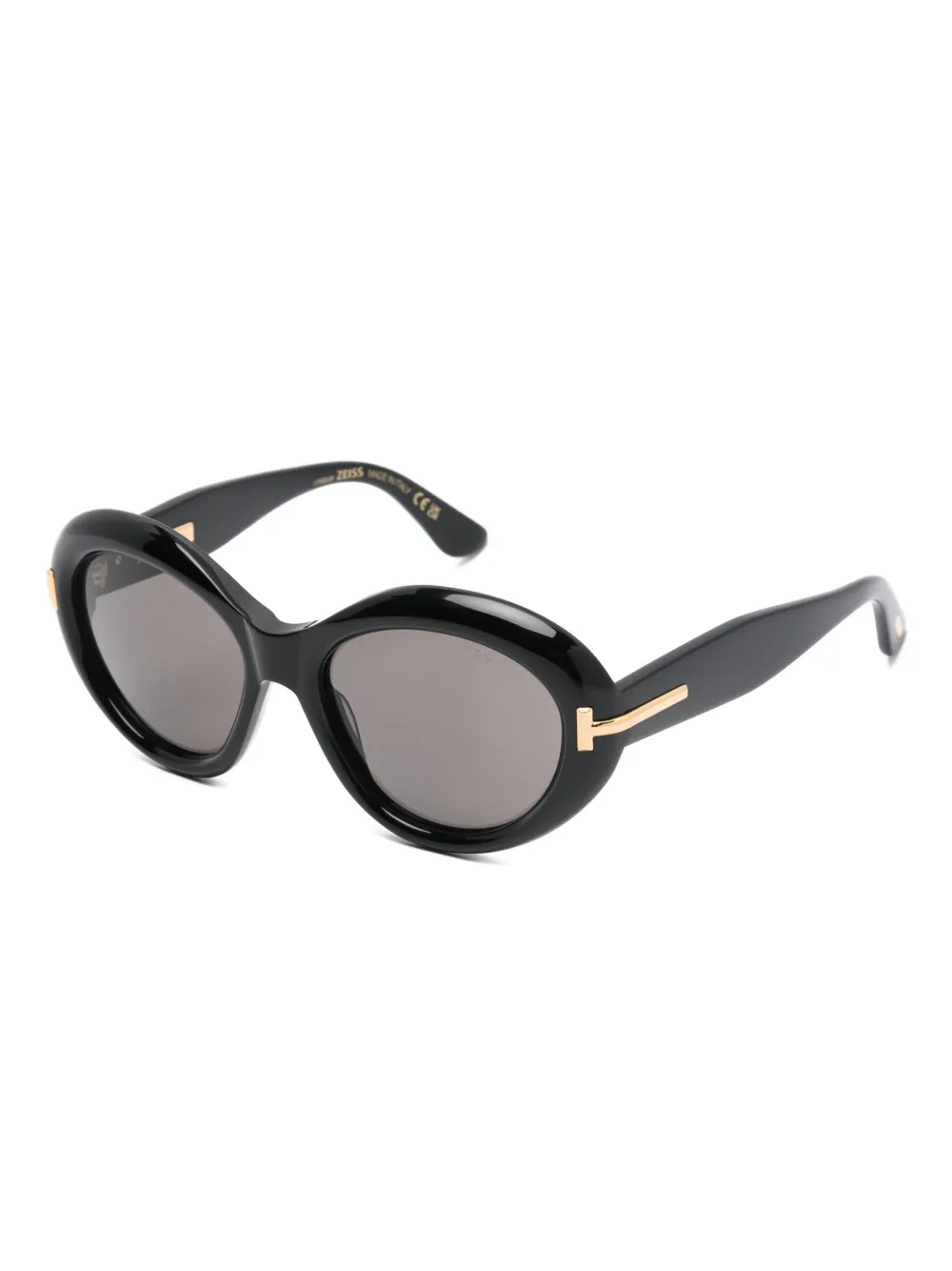 TOM FORD Eyewear Icon zonnebril met ovalen montuur Zwart