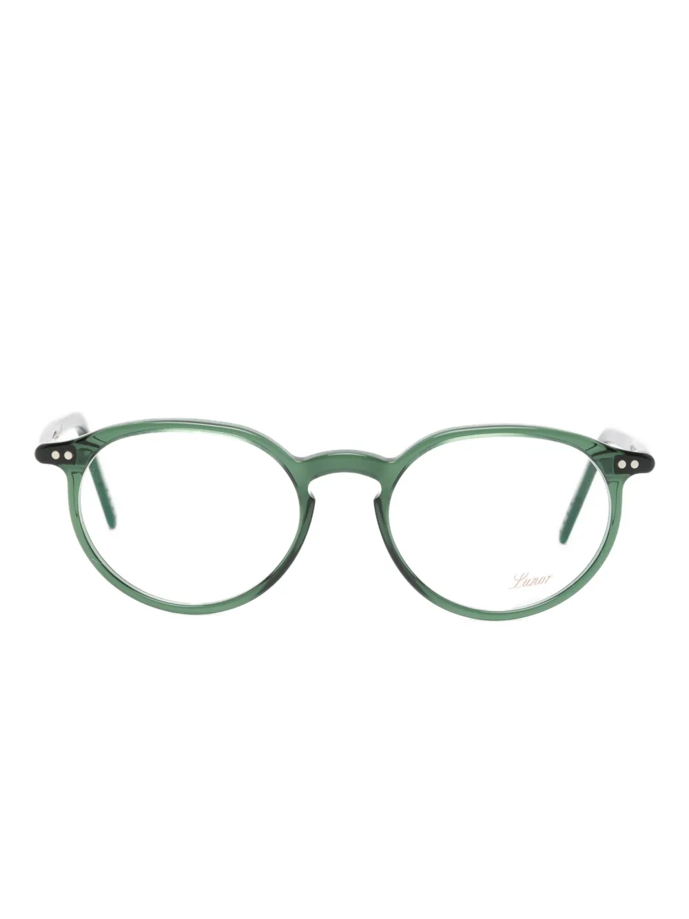 Lunor A5 231 round-frame glasses | Green | Image 1