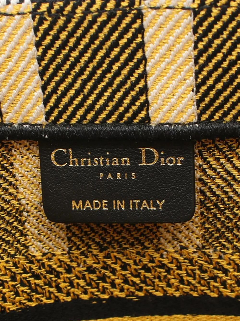 Pre-owned Dior 2022 Small Check N  Canvas Book Tote Bag In Yellow