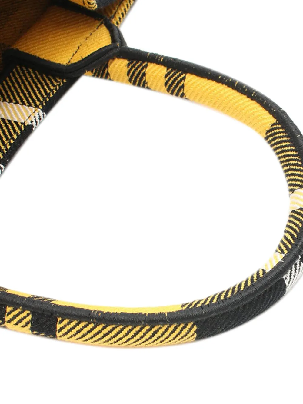 Pre-owned Dior 2022 Small Check N  Canvas Book Tote Bag In Yellow