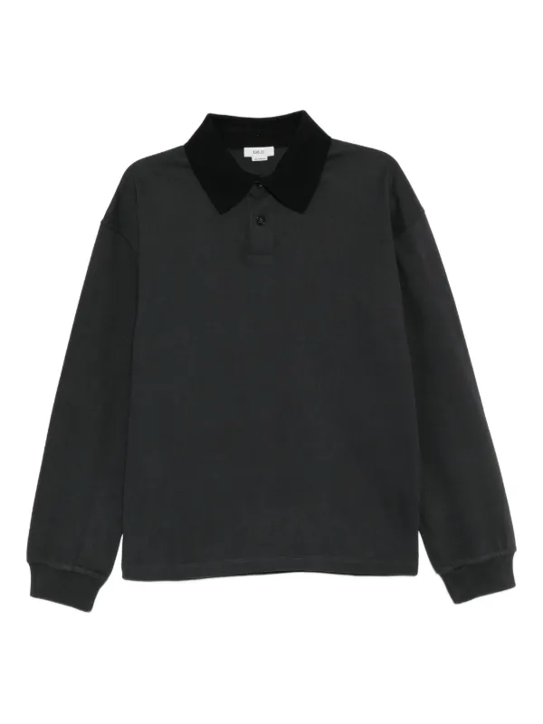 Agolde Marus Rugby Sweatshirt in Black