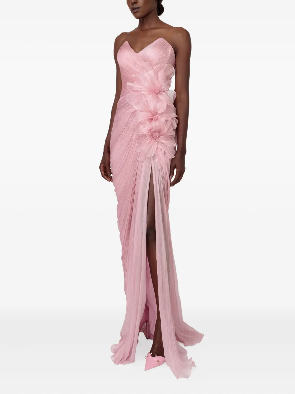 Iris Serban Rafael floral maxi dress - Roze