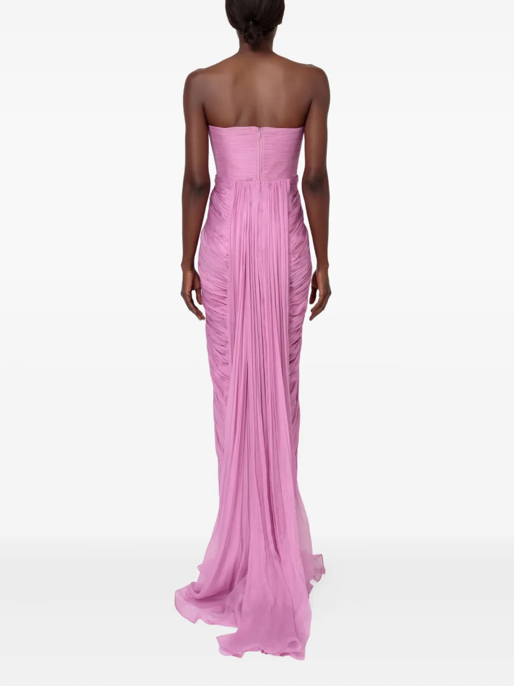 Iris Serban Floralia Strapless Maxi Dress In Pink