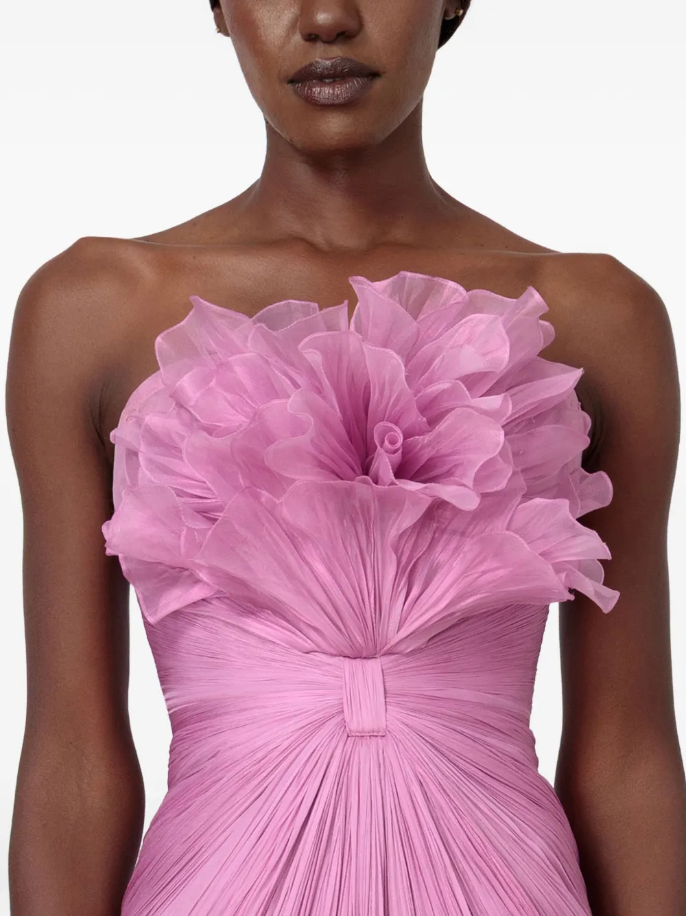 Iris Serban Floralia Strapless Maxi Dress In Pink