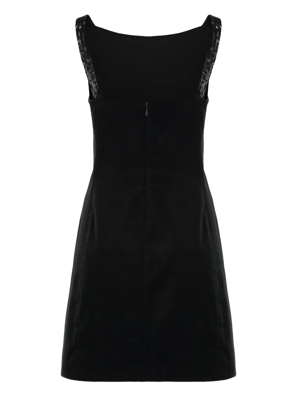 Ralph Lauren Beaded Velvet Mini Dress In Black