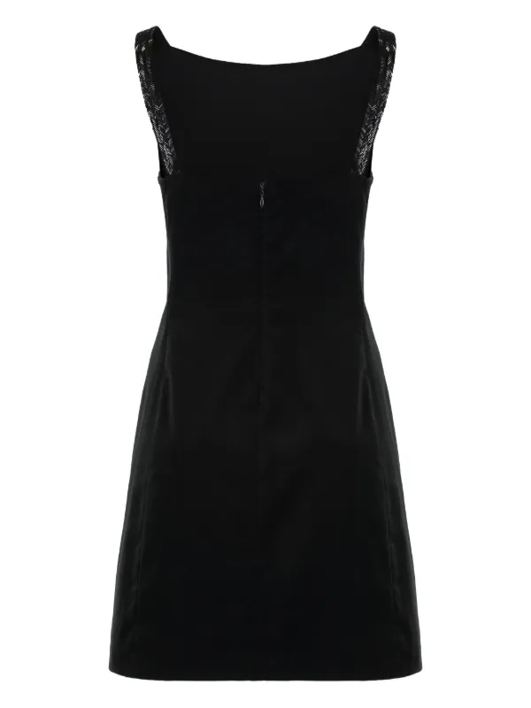 Ralph Lauren Beaded Velvet Mini Dress - Black