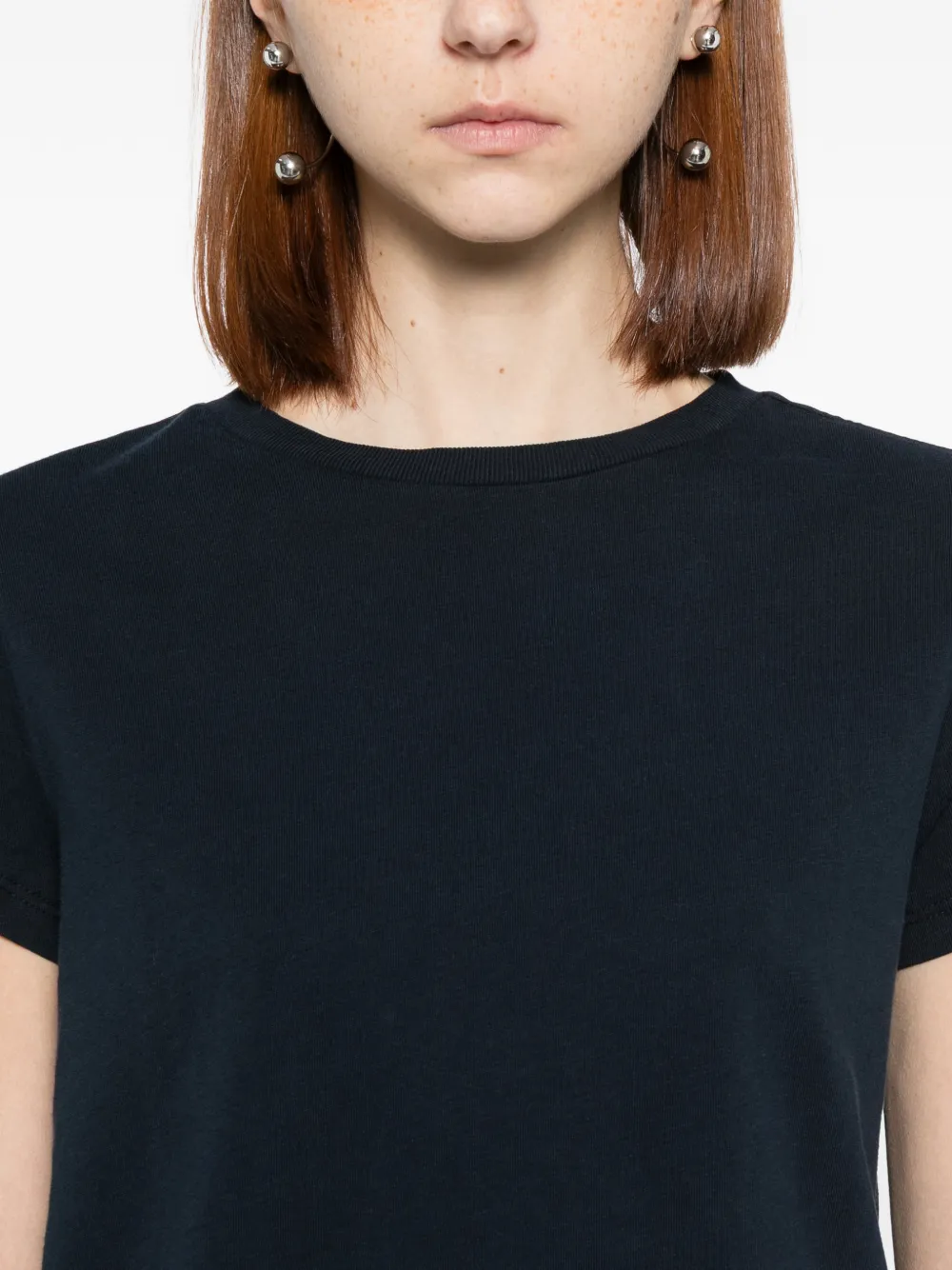 Agolde Adine Shrunken T-shirt In Black