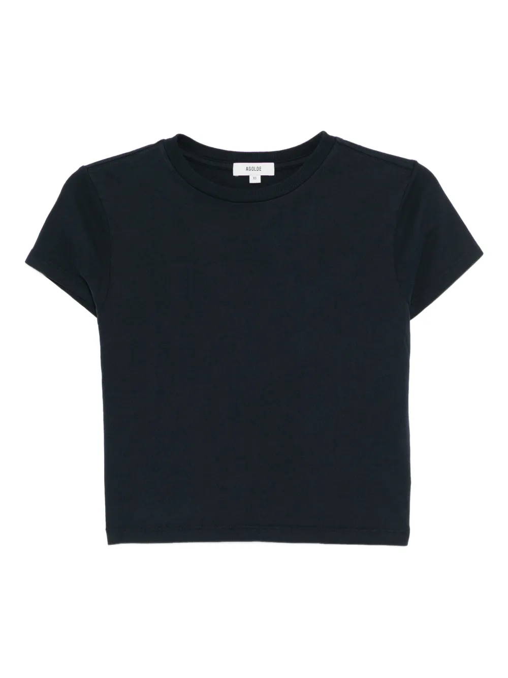 Agolde Adine Shrunken T-shirt In Black