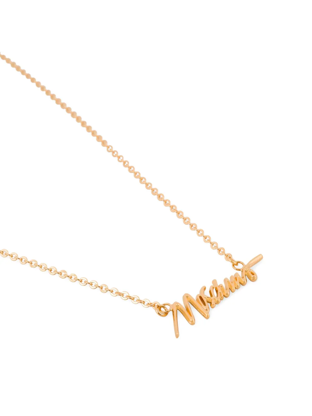 Moschino Logo-pendant Necklace In Gold