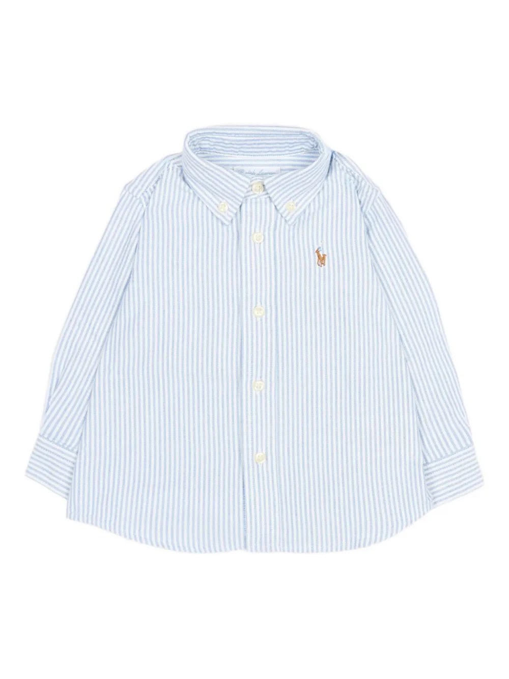 POLO RALPH LAUREN KIDS striped-pattern long-sleeve shirt - Blau