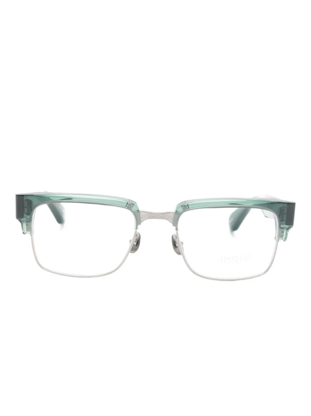 Matsuda rectangle-frame glasses | Green | Image 1