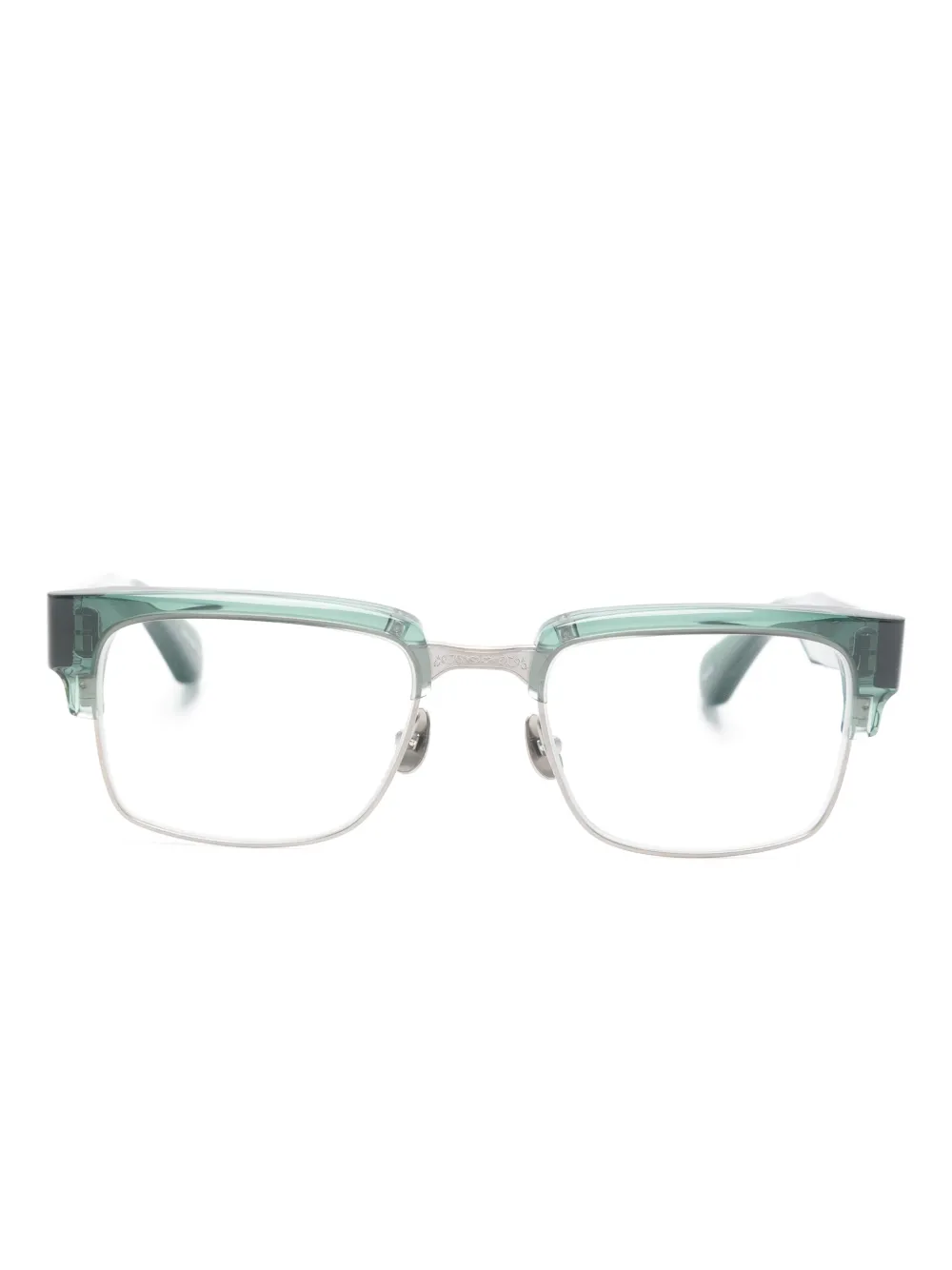 Matsuda rectangle-frame glasses | Green | Image 1